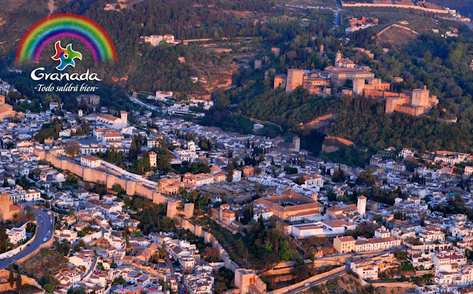 Vista aérea de la Alhambra (DIPUTACIÓN) 