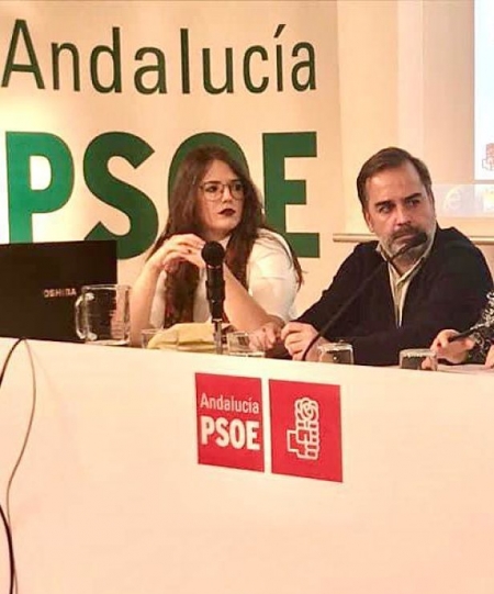 María Ramírez y Jacobi Calvo en rueda de prensa (PSOE) 