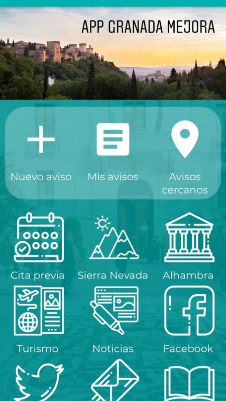 Captura de pantalla de la App `Granada Mejora` 