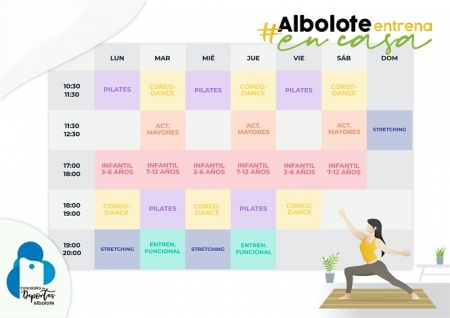 Programación de `Albolote entrena en casa` (AYTO. ALBOLOTE) 