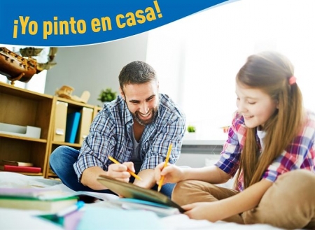 Cartel de la actividad `Yo pinto en casa` (PUERTO) 