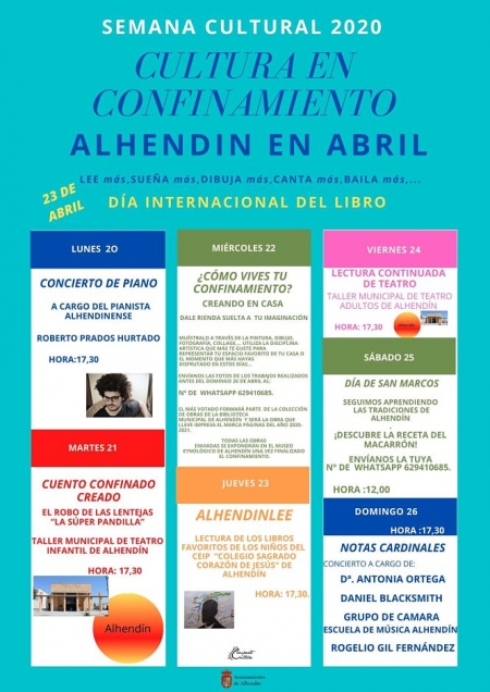 Cartel de la semana cultural de Alhendín (AYTO. ALHENDÍN) 