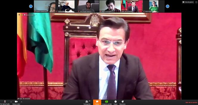 Rueda de prensa telemática del alcalde de Granada, Luis Salvador (EUROPA PRESS) 