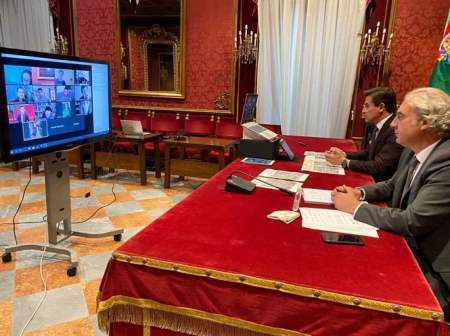 Rueda de prensa telemática de Luis Salvador y José Antonio Huertas (AYUNTAMIENTO DE GRANADA) 