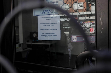 Una de los negocios cerrados afectados por la crisis sanitaria 