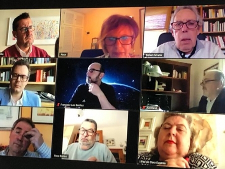 Imagen de la reunión por videoconferencia (PSOE) 