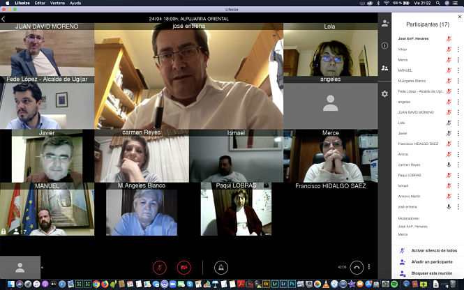 Reunión por videoconferencia con los alcaldes de la Alpujarra (DIPUTACIÓN) 