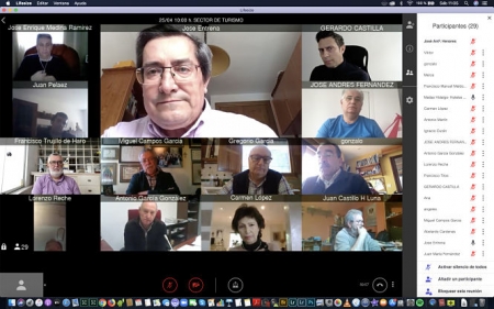 Reunión por videoconferencia con el sector turístico (DIPUTACIÓN) 