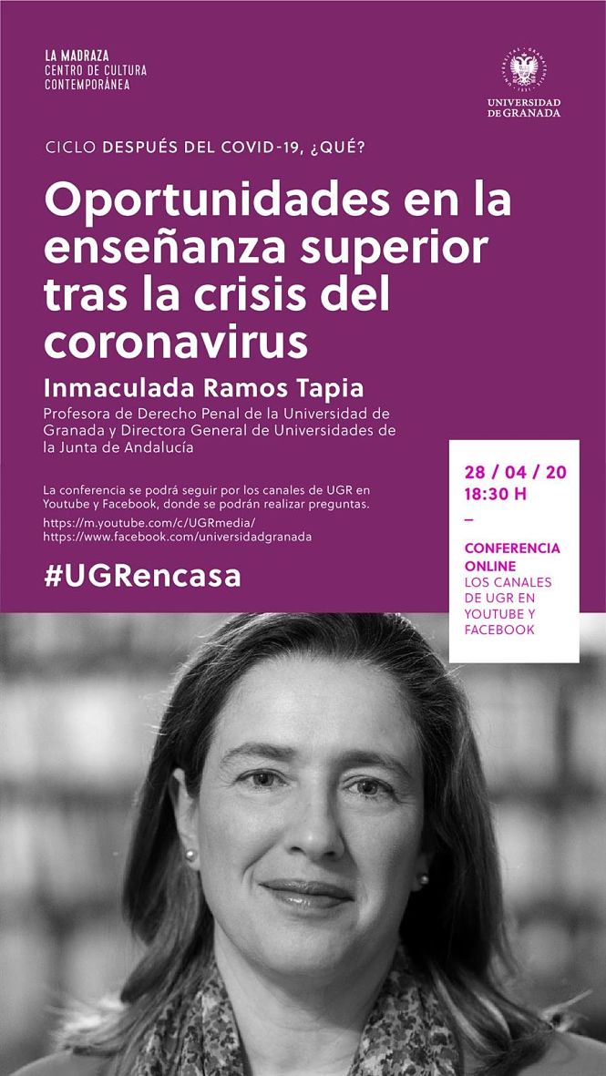 La directora de Universidades de la Junta aborda el futuro de la enseñanza en un ciclo en la UGR - UGR