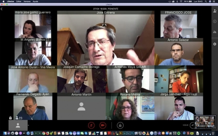 Reunión por videoconferencia con los alcaldes del Poniente (DIPUTACIÓN) 