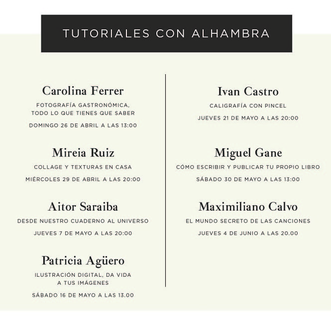 Cartel de los tutoriales Alhambra (CERVEZAS ALHAMBRA) 