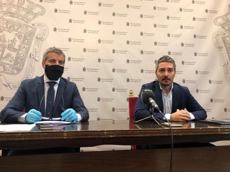 Los portavoces del equipo de gobierno local de Granada, César Díaz y Manuel Olivares (AYUNTAMIENTO) 