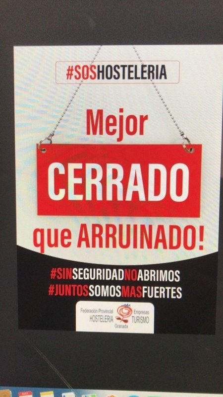 Cartel de la campaña de la Federación de Empresas de Hostelería y Turismo de Granada (FEDERACIÓN DE EMPRESAS DE HOSTELERÍA Y TURISMO) 