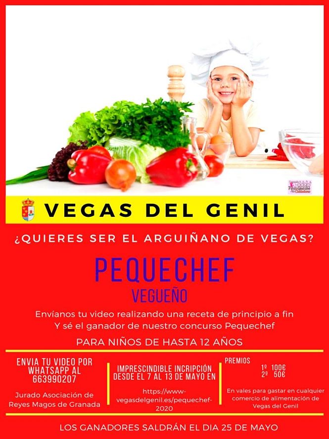 Cartel del concurso `Pequechef` (AYTO. VEGAS DEL GENIL)