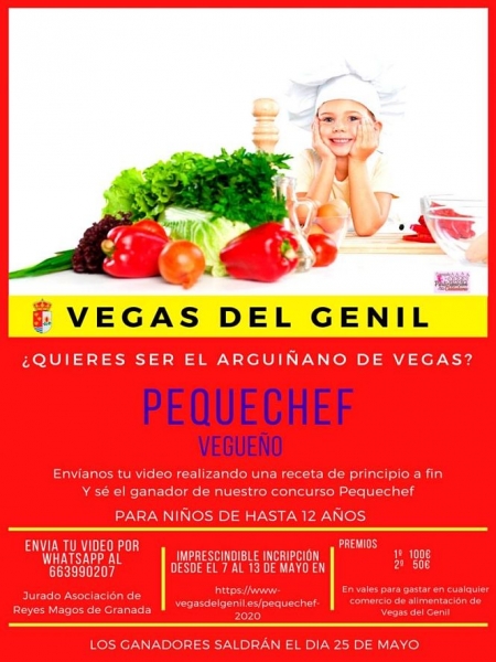 Cartel del concurso `Pequechef` (AYTO. VEGAS DEL GENIL)