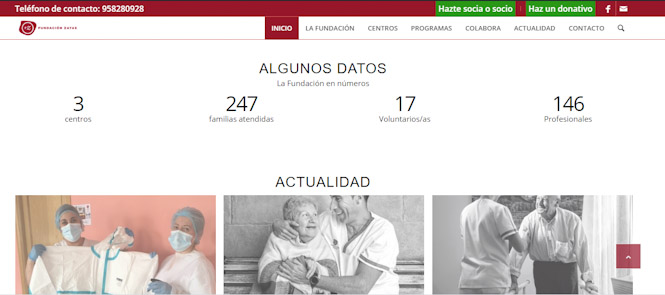 Imagen de la nueva web de la Fundación Zayas (FUNDACIÓN ZAYAS) 