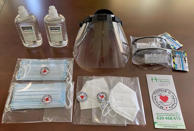 EPIs que entregará el Ayuntamiento de Maracena (AYTO. MARACENA) 
