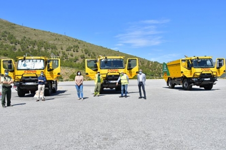 Imagen de la presentación de los nuevos vehículos del Infoca (JUNTA) 