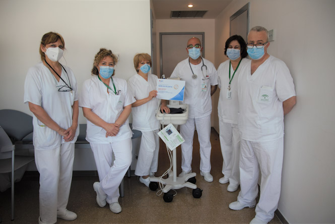 La unidad de riesgo Vascular muestra la acreditación (HUSC) 