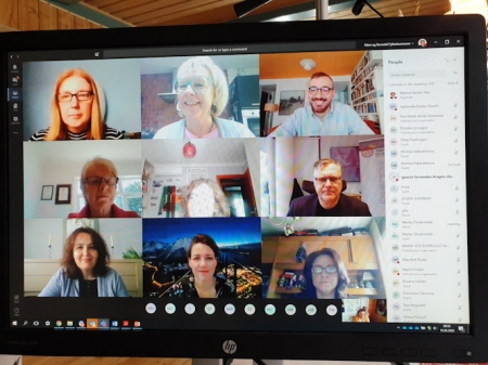 Imagen del encuentro telemático (DIPUTACIÓN) 