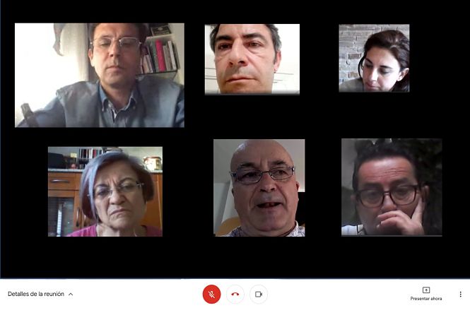 Imagen de la reunión telemática (PSOE)