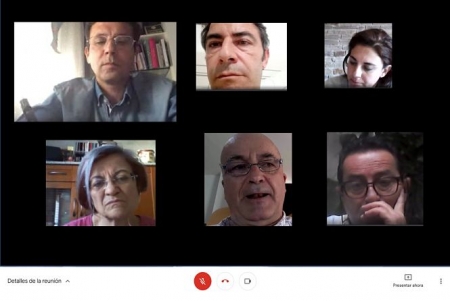 Imagen de la reunión telemática (PSOE) Imagen de la reunión telemática (PSOE)