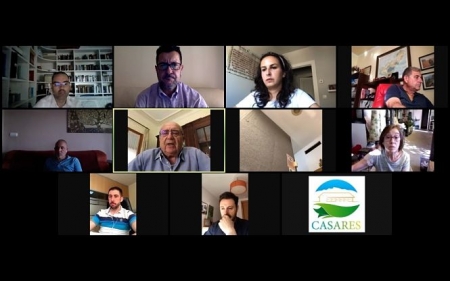 Imagen de la reunión telemática (PSOE) Imagen de la reunión telemática (PSOE)