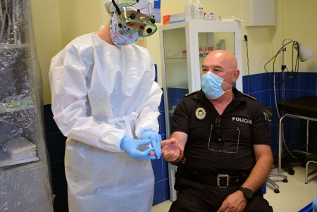 Realización del test a Fermín Robles, Jefe de la Policía Local de Albolote (AYTO. ALBOLOTE) 