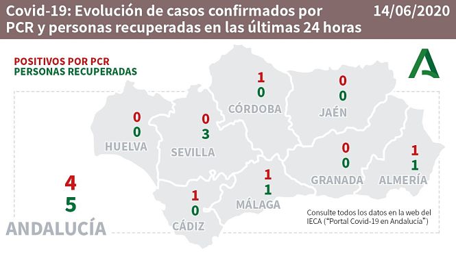 Evolución diaria de la pandemia en Andalucia (CONSEJERIA DE SALUD)