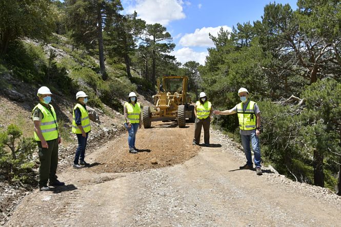 La Delegada de Medio ambiente y Desarrollo Sostenible, Maria José Martín, ha visitado uno de los caminos rurales (JUNTA) 