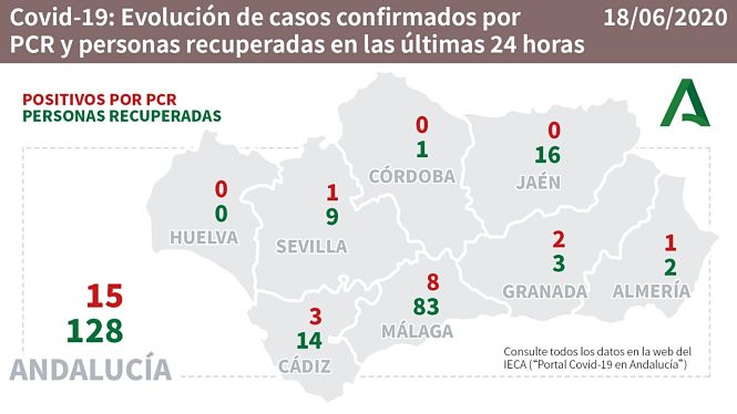 Evolución diaria de la pandemia en Andalucía (CONSEJERÍA DE SALUD) 