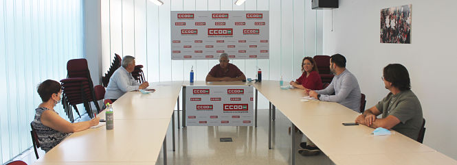 Imagen de la reunión (CCOO) 