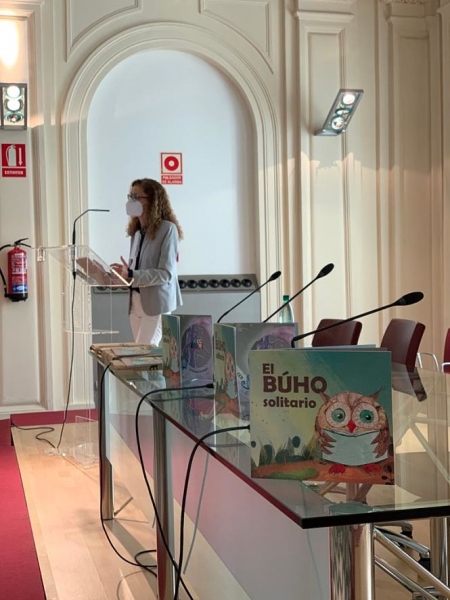 La Delegada de Educación, Ana Berrocal durante la entrega de premios (JUNTA) 