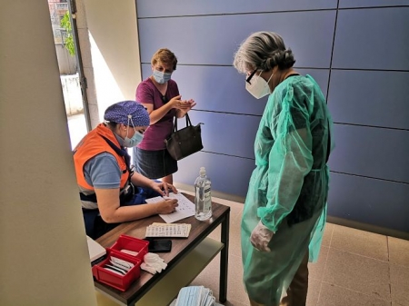 Realización de las pruebas al sector educativo (JUNTA)