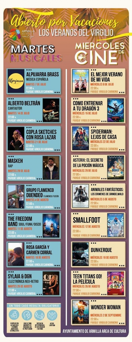 Programación de `Los veranos del Virgilio` (AYTO. ARMILLA)