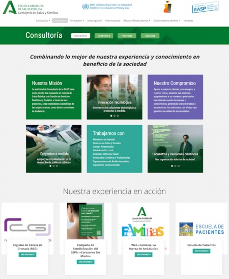 Imagen de la Web de la EASP (EASP) Imagen de la Web de la EASP (EASP)