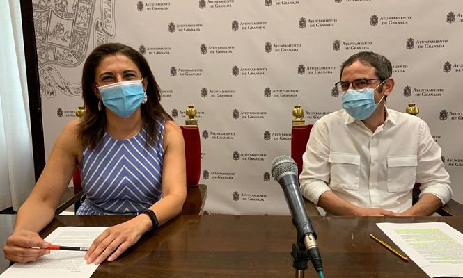 Raquel Ruz y Miguel Ángel Fernández en rueda de prensa (PSOE) 