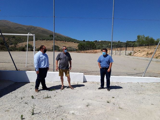 Visita a las obras del campo de fútbol de Játar (DIPUTACIÓN) 