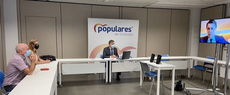 Encuentro mantenido con los sindicatos en la sede provincial del PP (PP) 