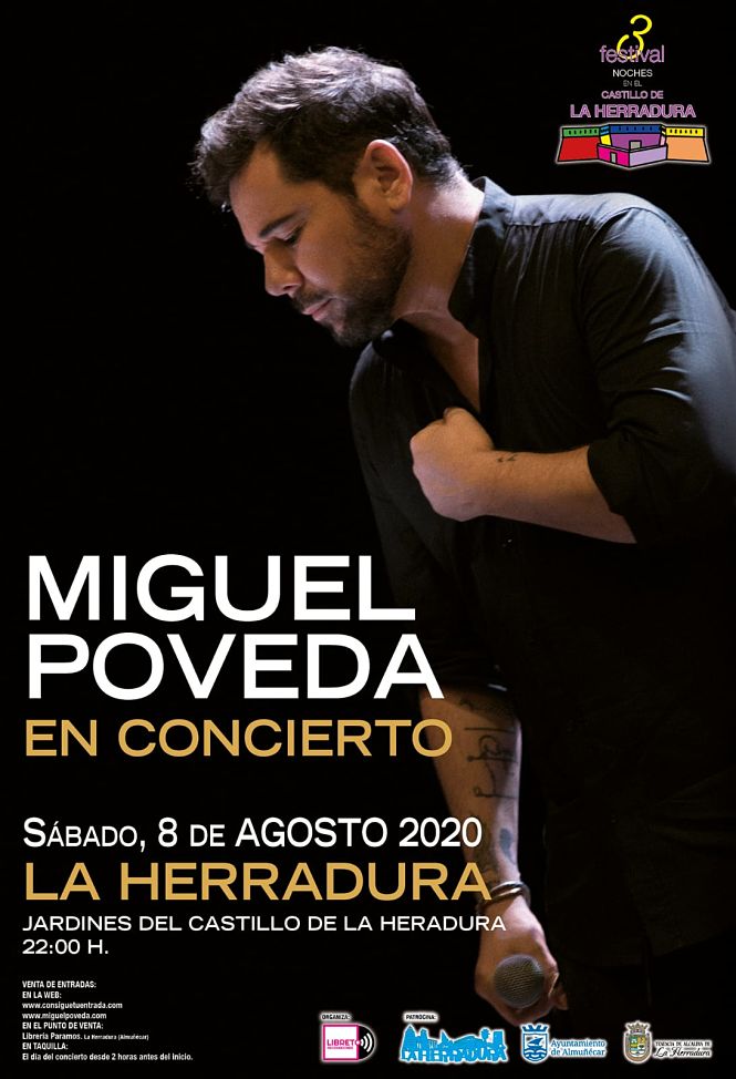 Cartel del concierto de Miguel Poveda (AYTO. ALMUÑECAR) 