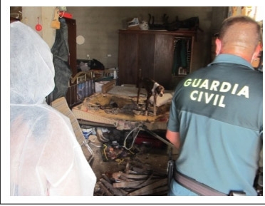 Lugar donde se encontraron los perros (GUARDIA CIVIL) 