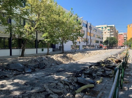 Imagen de las obras de los Paseíllos Universitarios (JUNTA) 