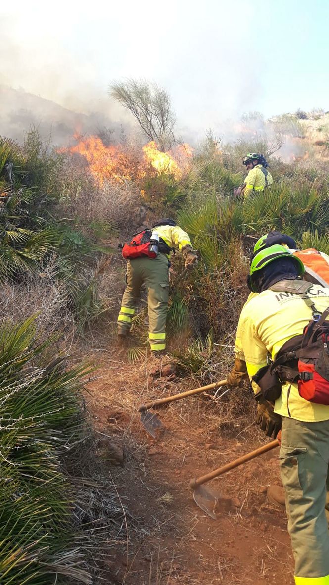 Bomberos del Infoca trabajando en un incendio (INFOCA /ARCHIVO) 