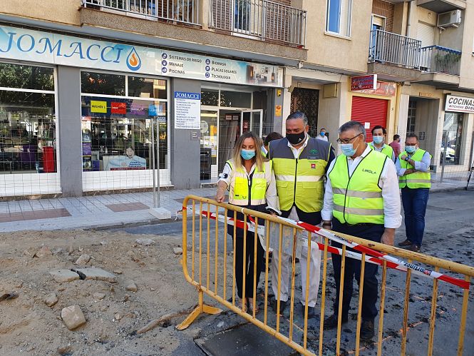 Visita de Marifran Carazo a las obras de la Avenida de Buenos Aires (JUNTA)