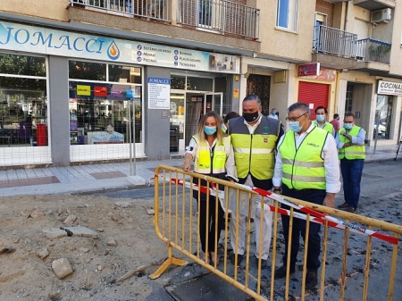 Visita de Marifran Carazo a las obras de la Avenida de Buenos Aires (JUNTA)
