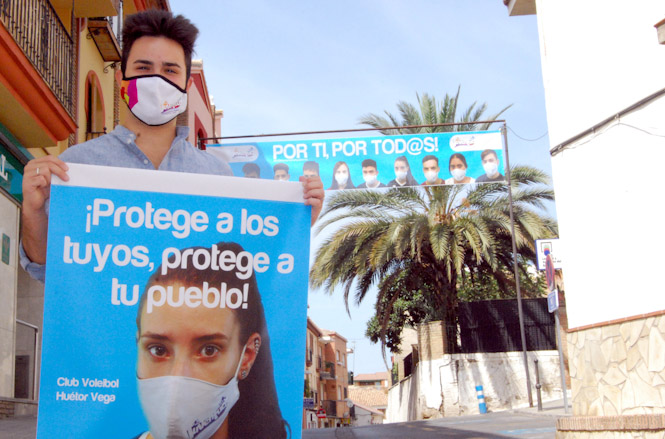 Presentación de la campaña para fomentar el uso de la mascarilla (AYTO. HUÉTOR VEGA) 