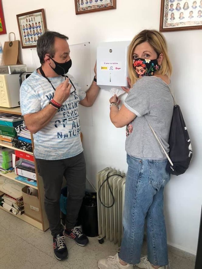 Dispensador de papel con mensaje (AYTO. VEGAS DEL GENIL)