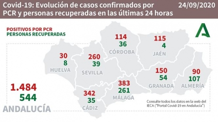 Evolución diaria de la pandemia en Andalucía (JUNTA DE ANDALUCÍA)