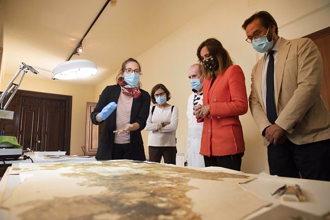 La Alhambra inicia la restauración de las pinturas murales del Maristán (JUNTA DE ANDALUCIA)