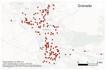 Mapa de Granada (FUNDACIÓN DESCUBRE)